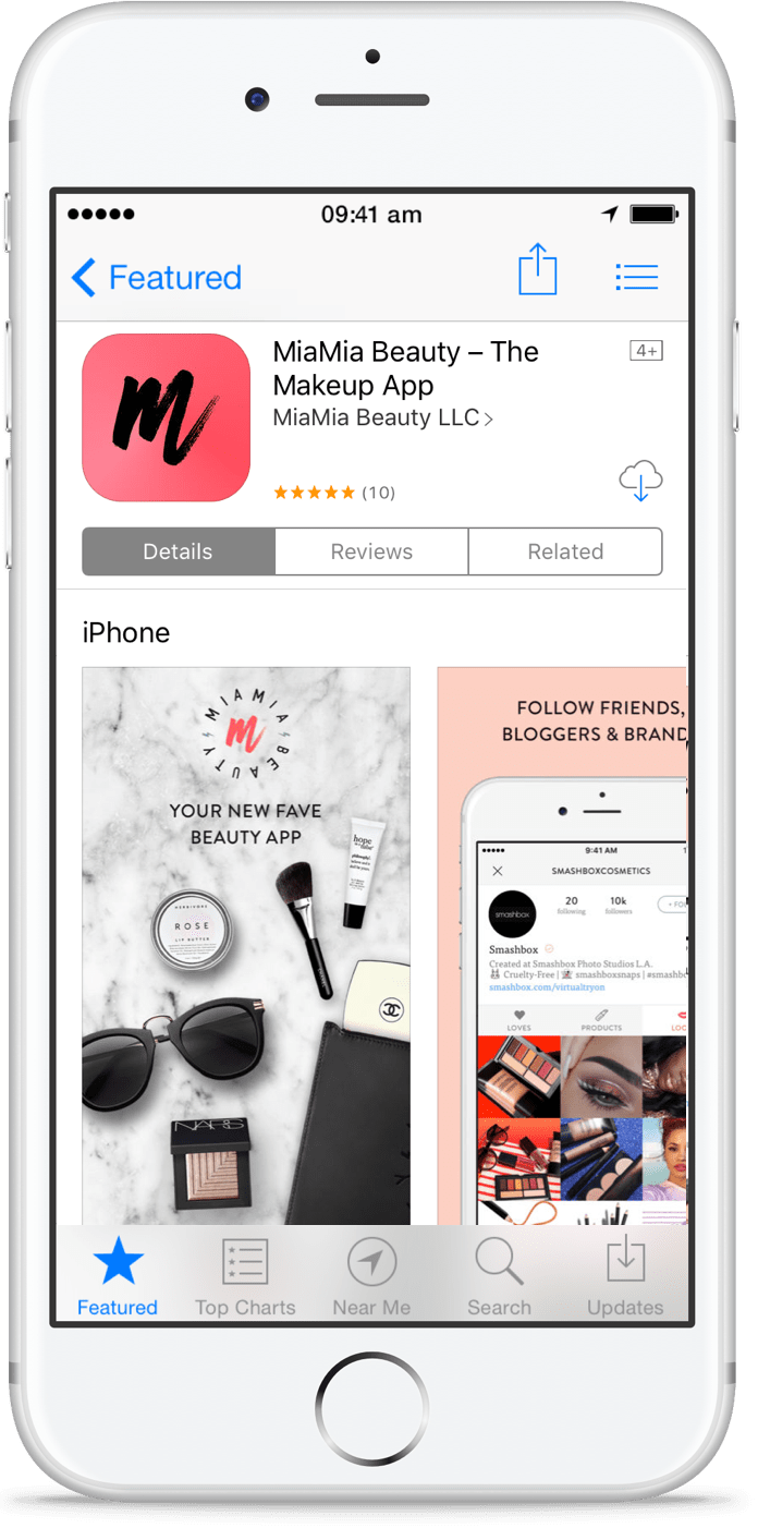 MiaMia iPhone App Store