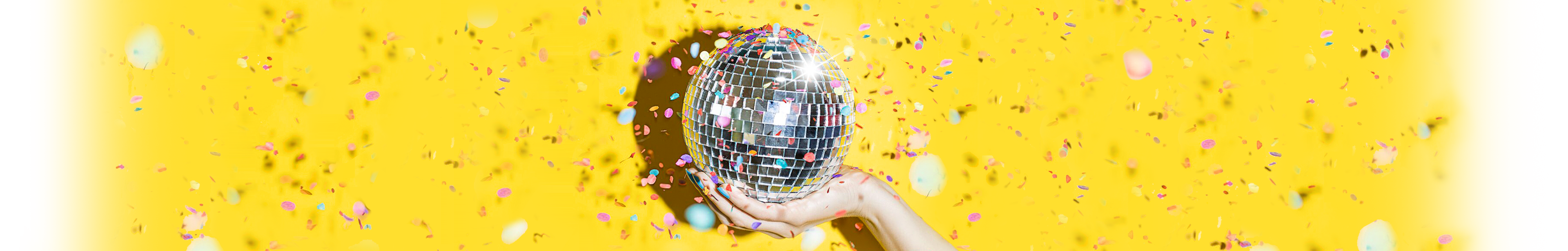 OnePitch Disco Ball in Hand with Confetti