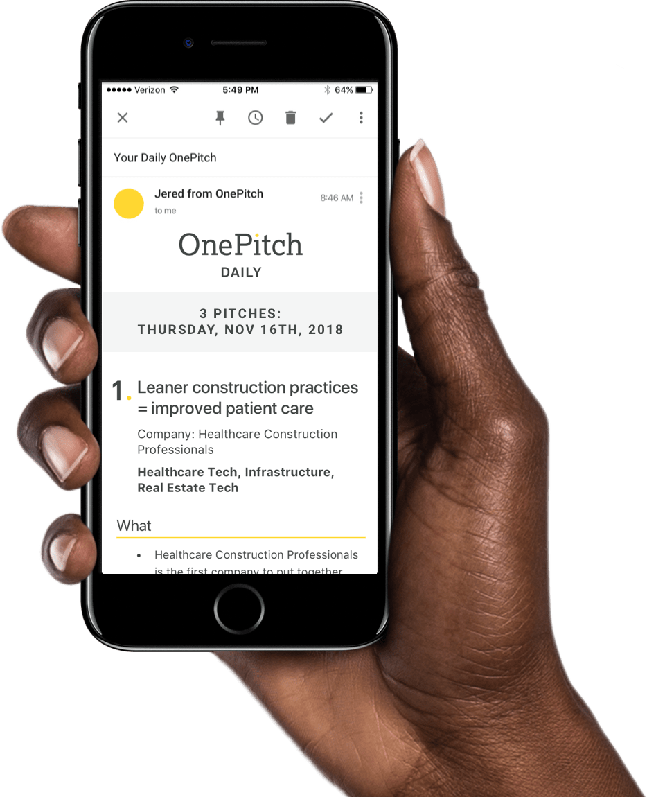 OnePitch iPhone Email
